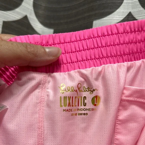 Lilly Pulitzer Bright Pink Athletic Shorts - Picture 3 of 5